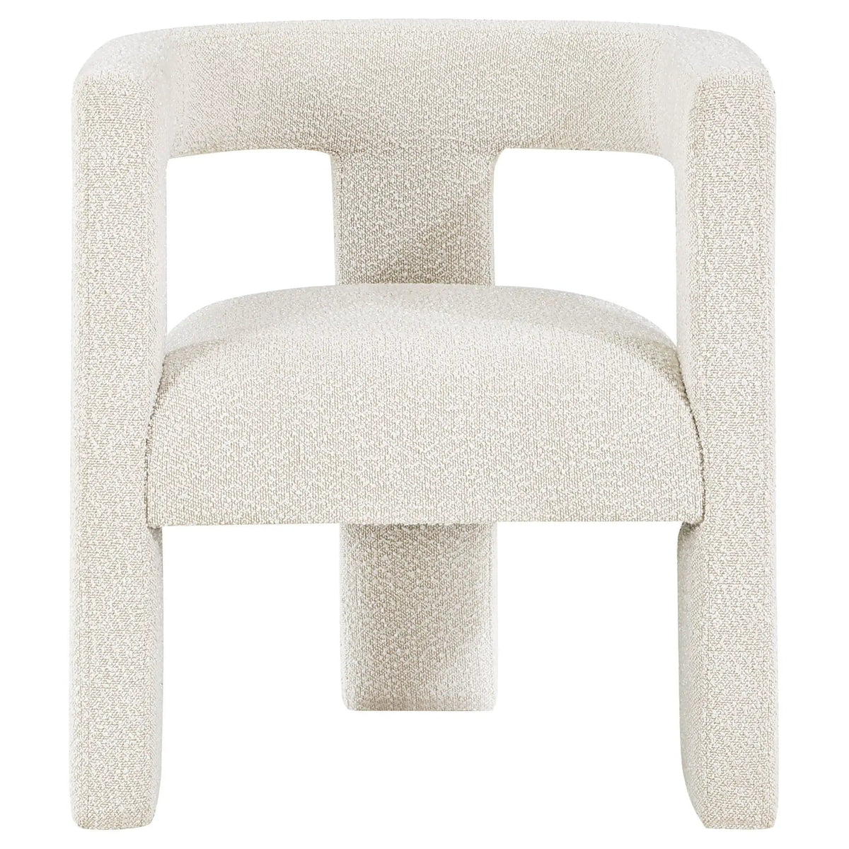 Petra Boucle Upholstered Accent Side Chair | 26 x 24.5 x 29.5 in | Boucle | White