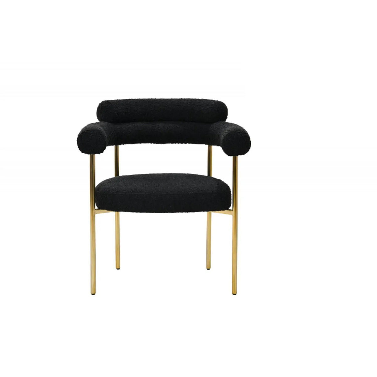 Upholstered Dining Chairs | Metal Legs | Padded Seats | Set Of Two