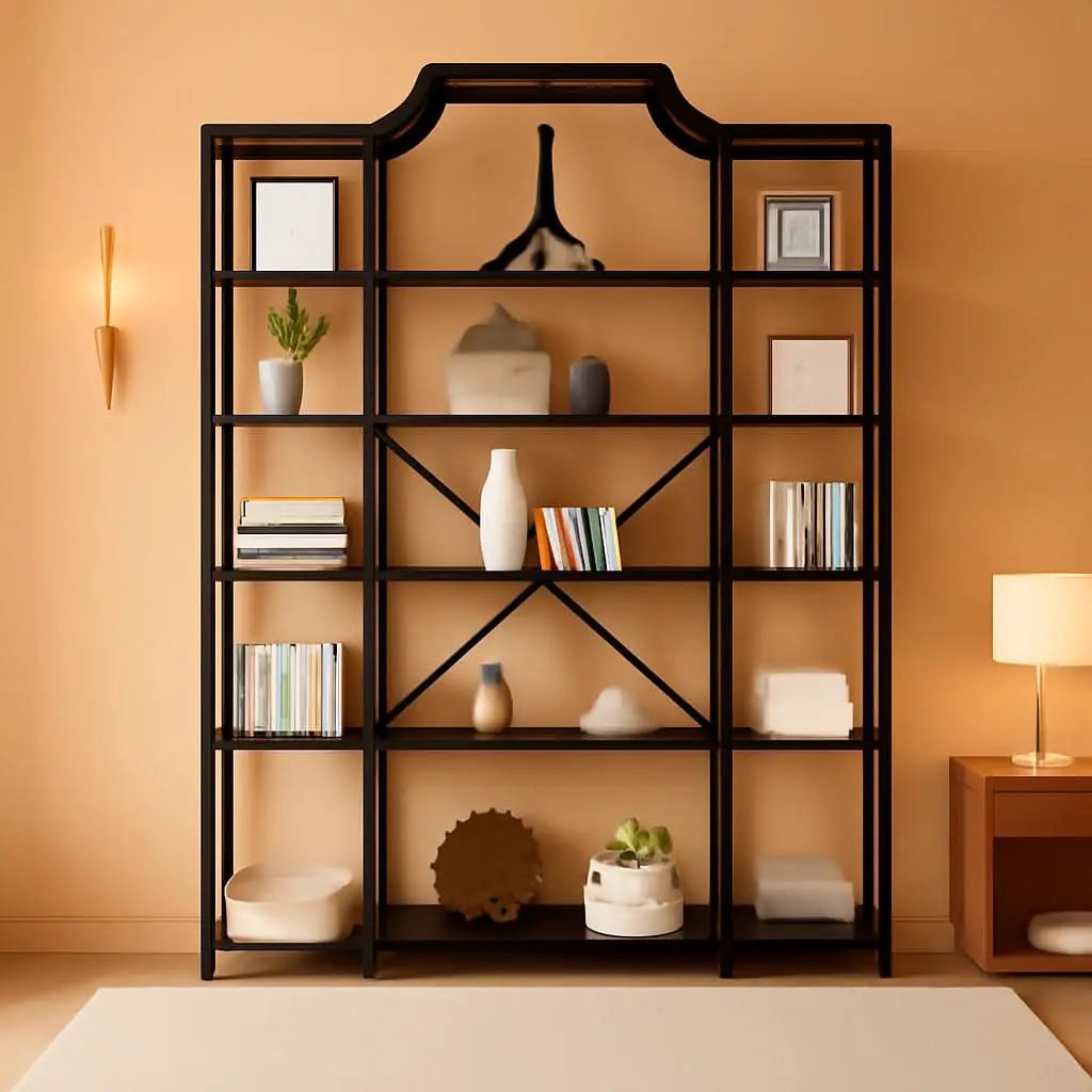 Triple Wide Five Tier Bookshelf For Living Room Organization from PriceLows™