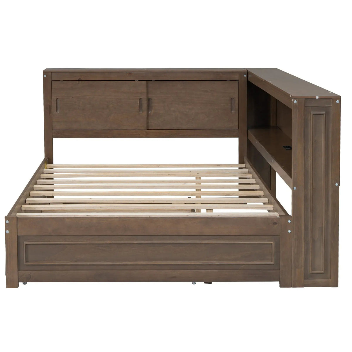 Daybed With Trundle | Storage Shelves | LED Strip With Remote | USB Charging