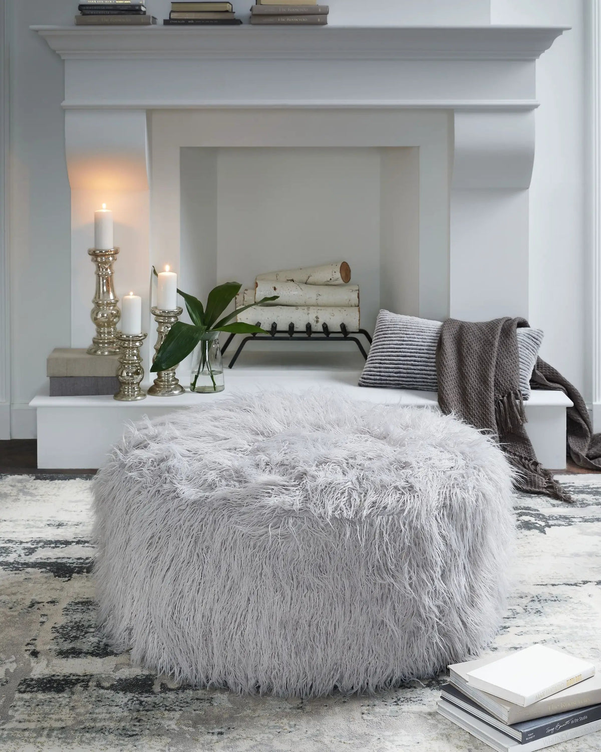 Galice Oversized Ottoman | 39 Inch Square | Bold Design | Accent Seating