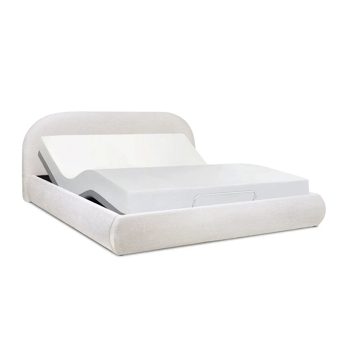 Archie Upholstered Platform Bed | Puffy Arch Headboard | Grounded Design | No Box Spring Needed