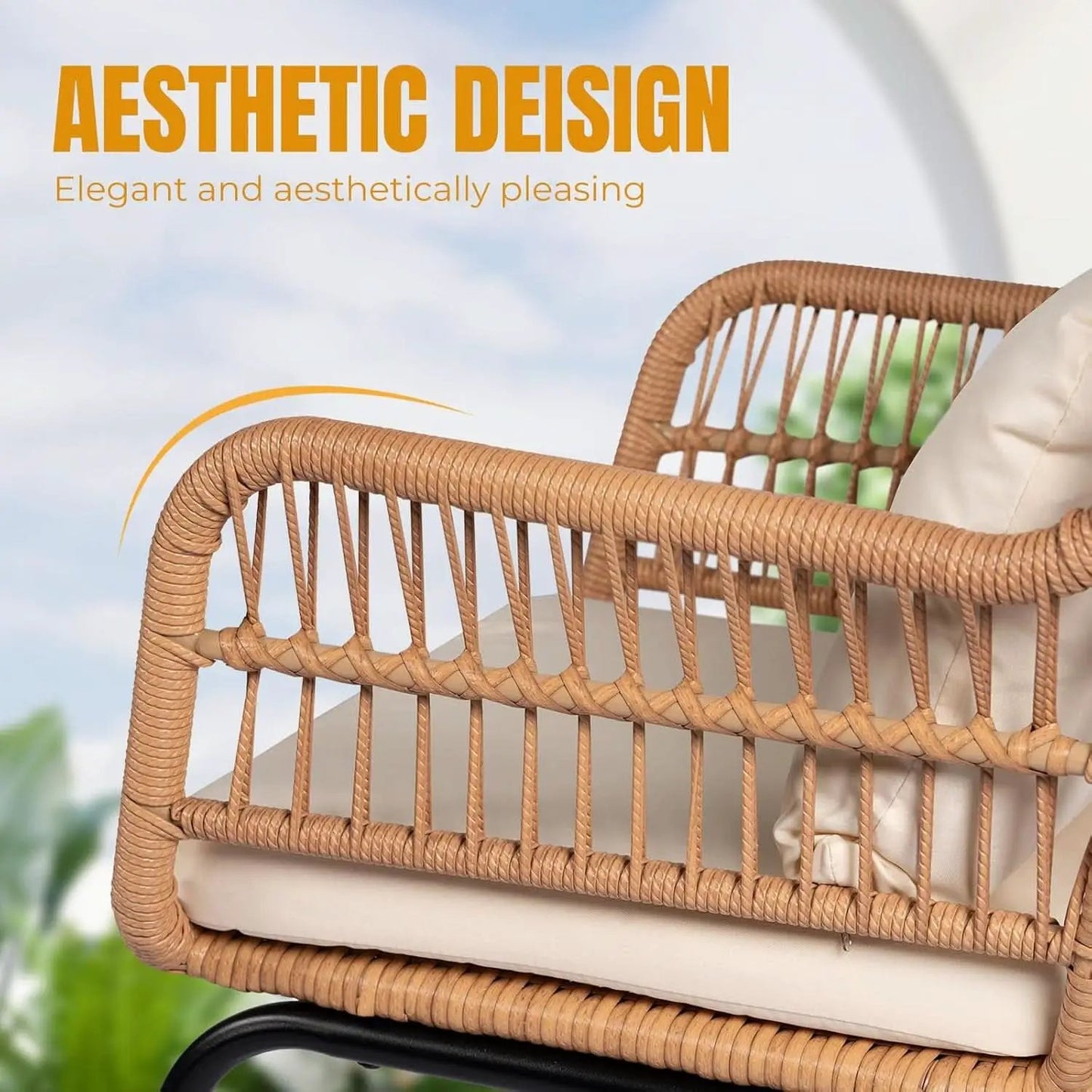 Outdoor Patio Wicker Bistro Set 3 Piece Yellow Beige from PriceLows™