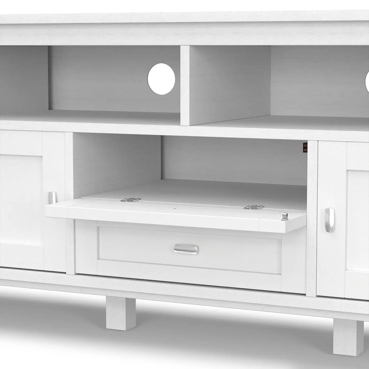 Warm Shaker Extra Wide TV Media Stand | Handcrafted Solid Wood | Fits TVs Up To 80 Inch | 72 Inch Length