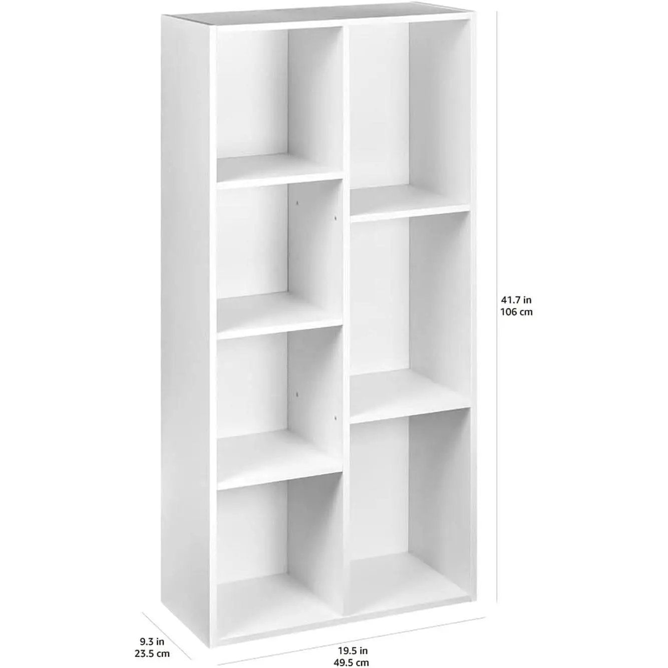 White 7 Cube Organizer Bookcase Storage Shelves Unit from PriceLows™