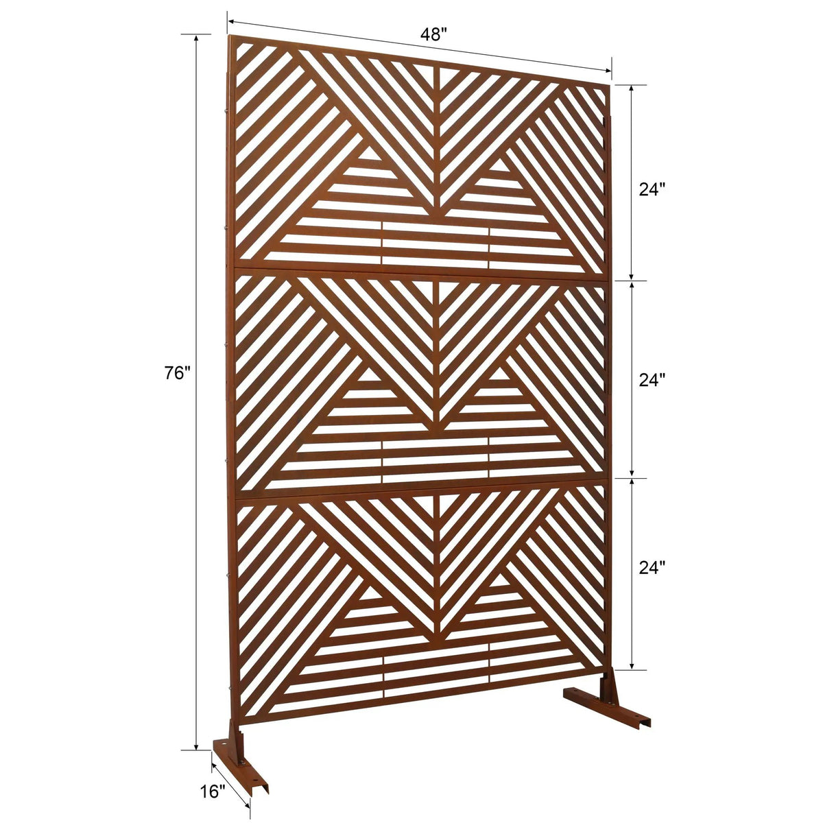 Freestanding Metal Privacy Screen | Outdoor | Indoor Decor Divider