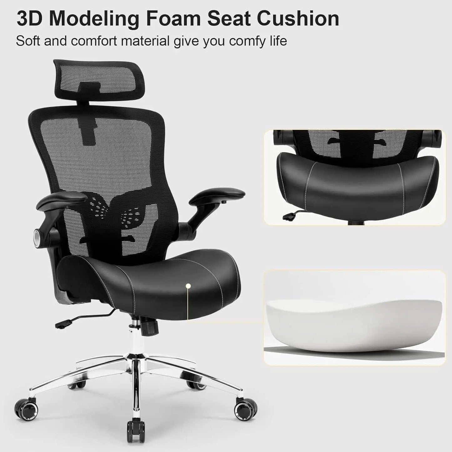 Big And Tall Ergonomic Office Chair 400Lbs Heavy Duty from PriceLows™