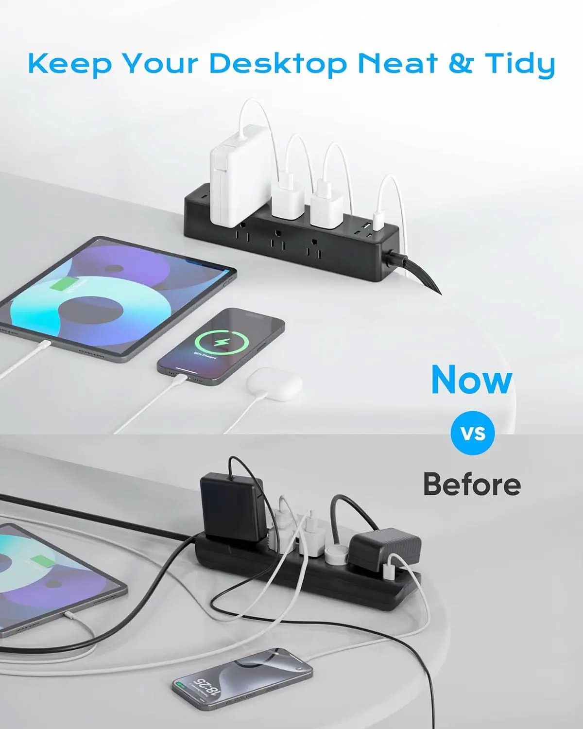 Desk Clamp Power Strip With 17-in-1 Hub And 40W Fast Charge from PriceLows™