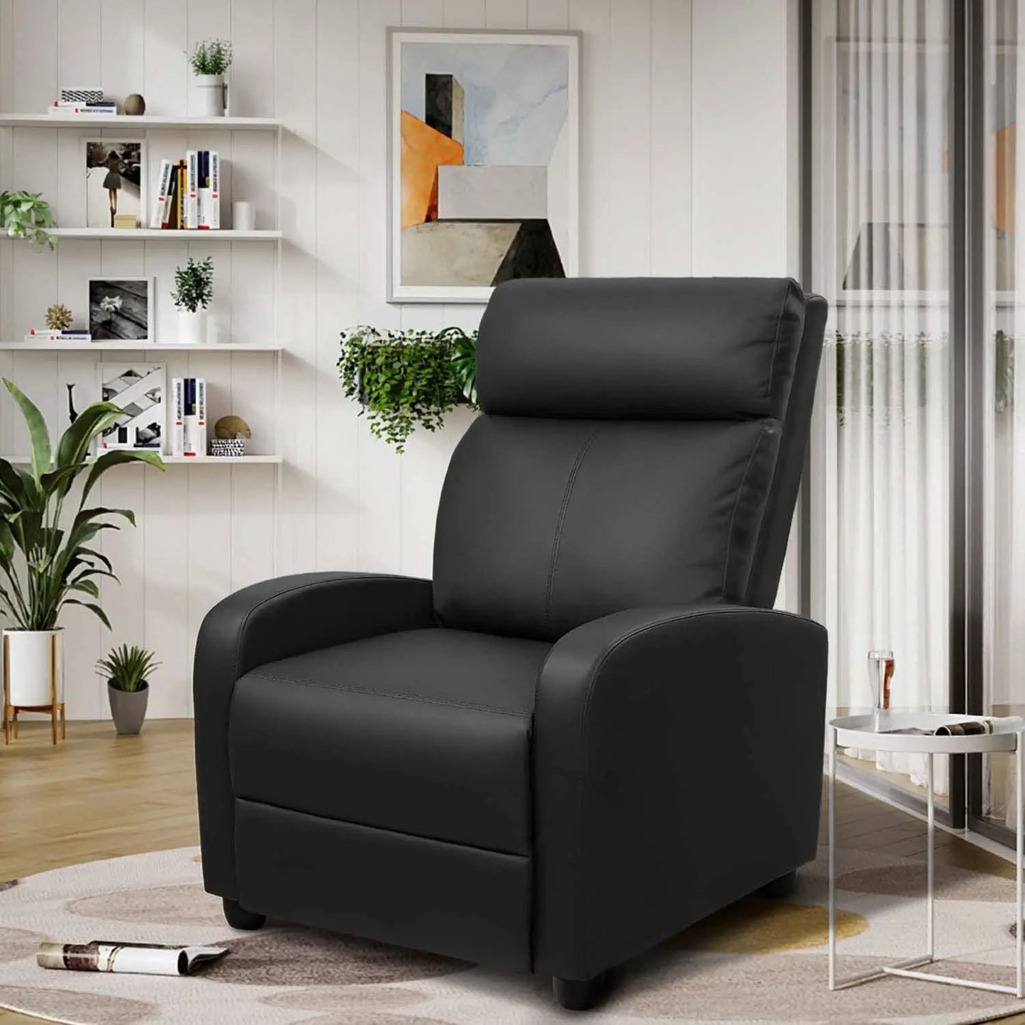 Black Recliner Chair With Adjustable 90 To 180 Degrees from PriceLows™