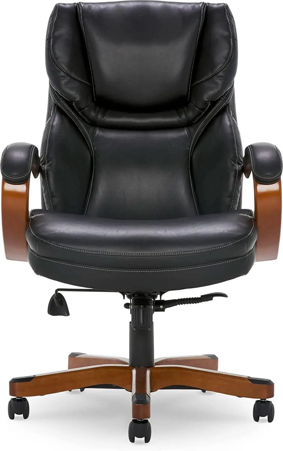 Big And Tall Executive Office Chair With Wood Accents from PriceLows™