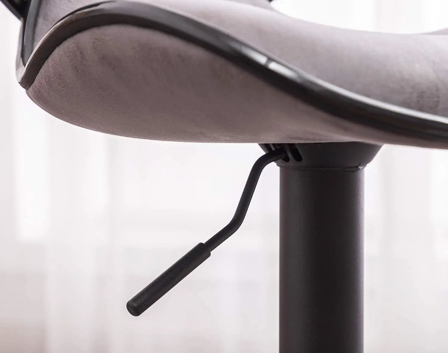 Weathered Gray Upholstery Adjustable Swivel Barstools Set from PriceLows™