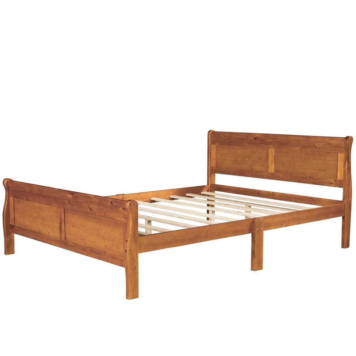 Wood Platform Bed Frame | Headboard Footboard | Wood Slat Support