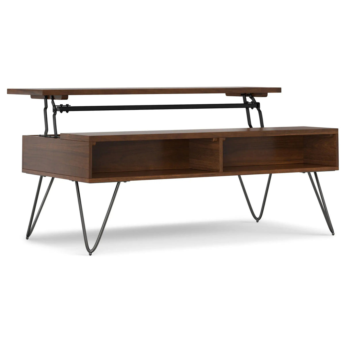 Hunter Lift Top Coffee Table | Handcrafted Solid Mango Hardwood | Split Lift Top | Large Storage Area
