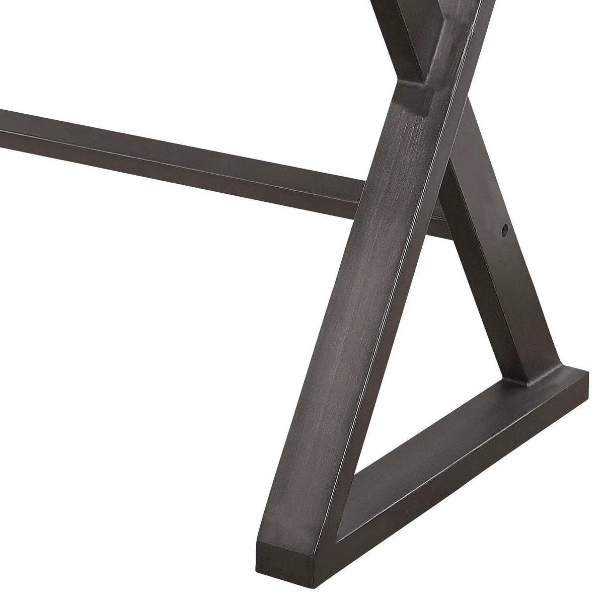 Danton Writing Desk | Gold Aluminum Top | X-Shape Metal Base | Full-Extension Drawer