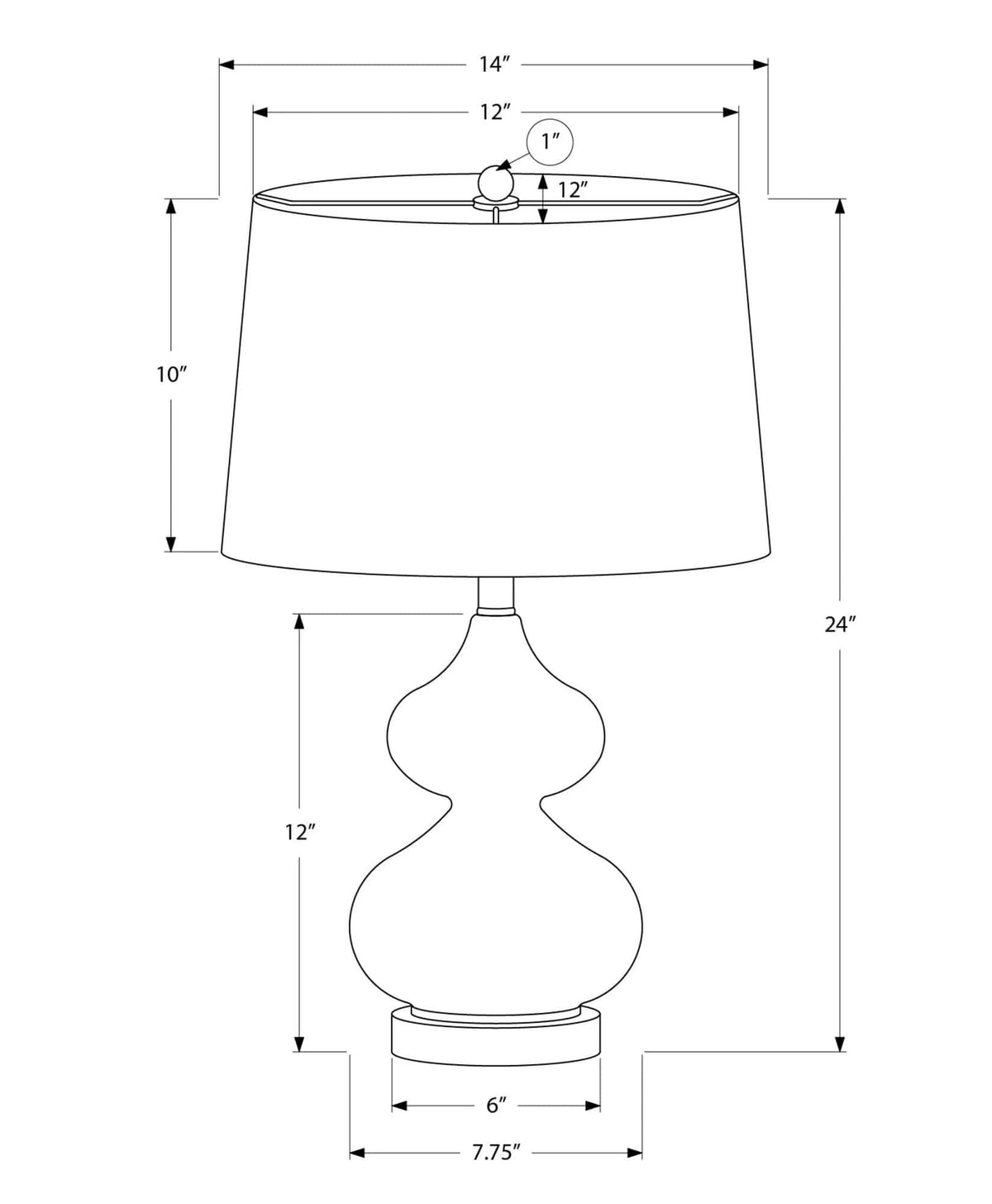 Lighting, Glass, Contemporary Table Lamp | 2 Pieces | Fabric & Glass | Home