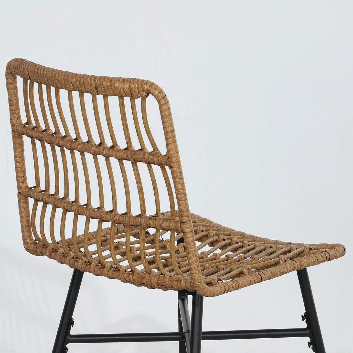 Rattan Counter Height Bar Stools Set Of 2 26 Inch Brown from PriceLows™