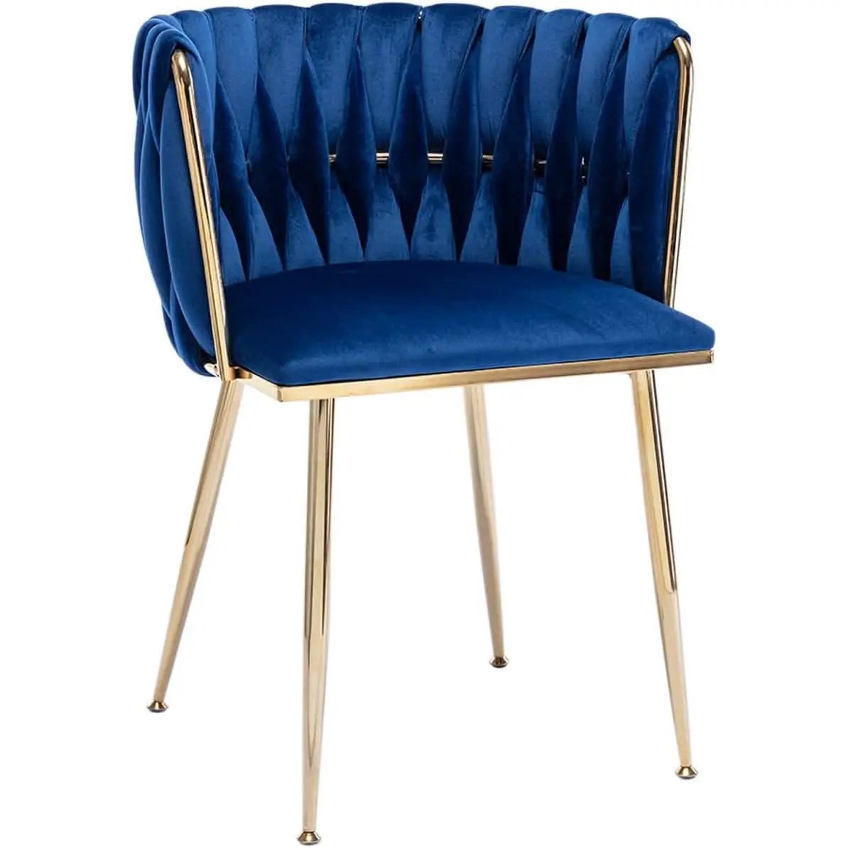 Blue Wingback Dining Chairs Set Of Four Modern Style from PriceLows™