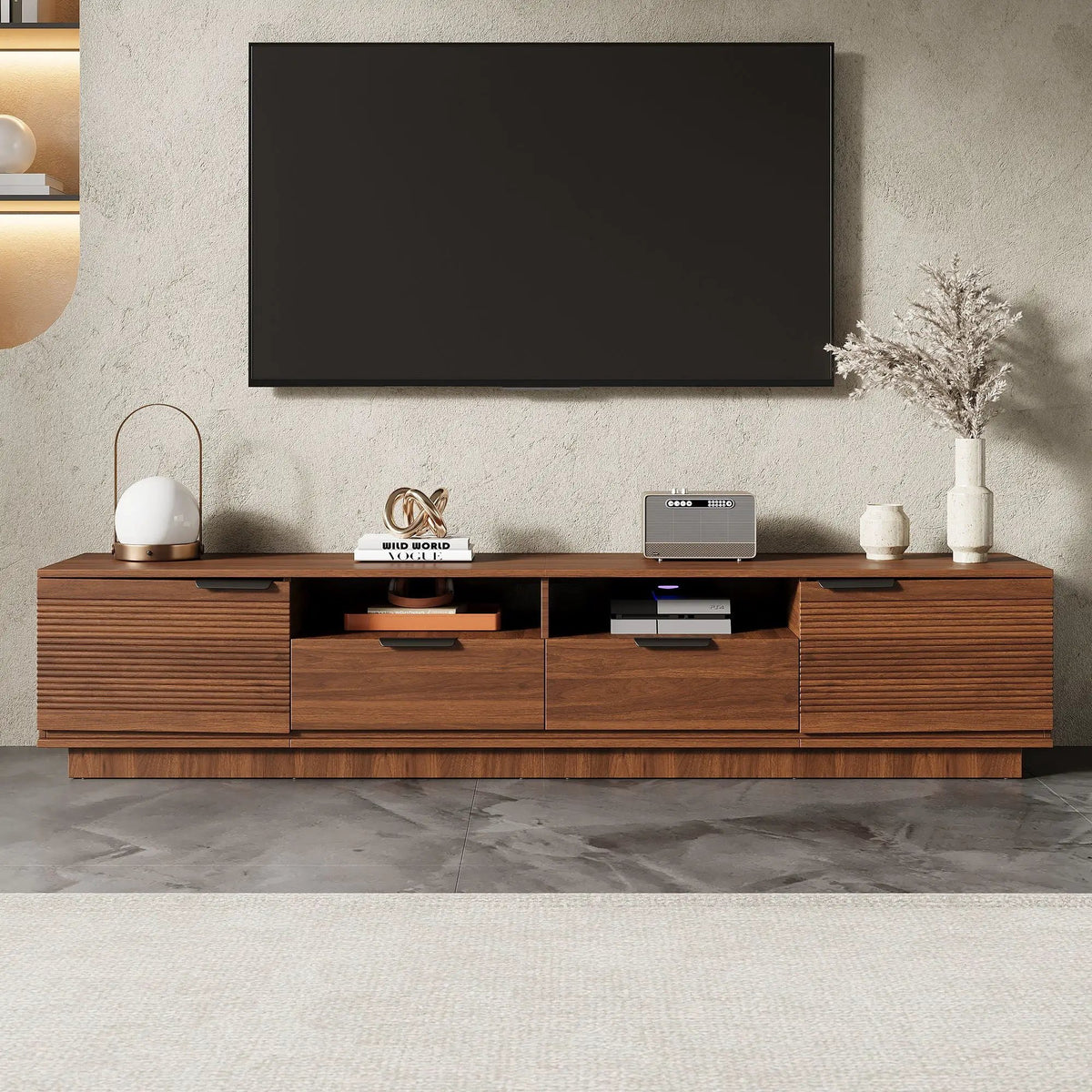 TV Stand | Deep Drawers | Cable Management | Soft Close