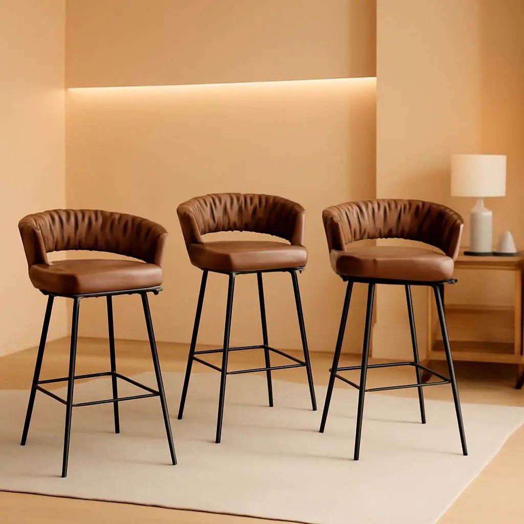 26 Inch Counter Height Bar Stools Set Of 4 With 180 Degree Swivel from PriceLows™