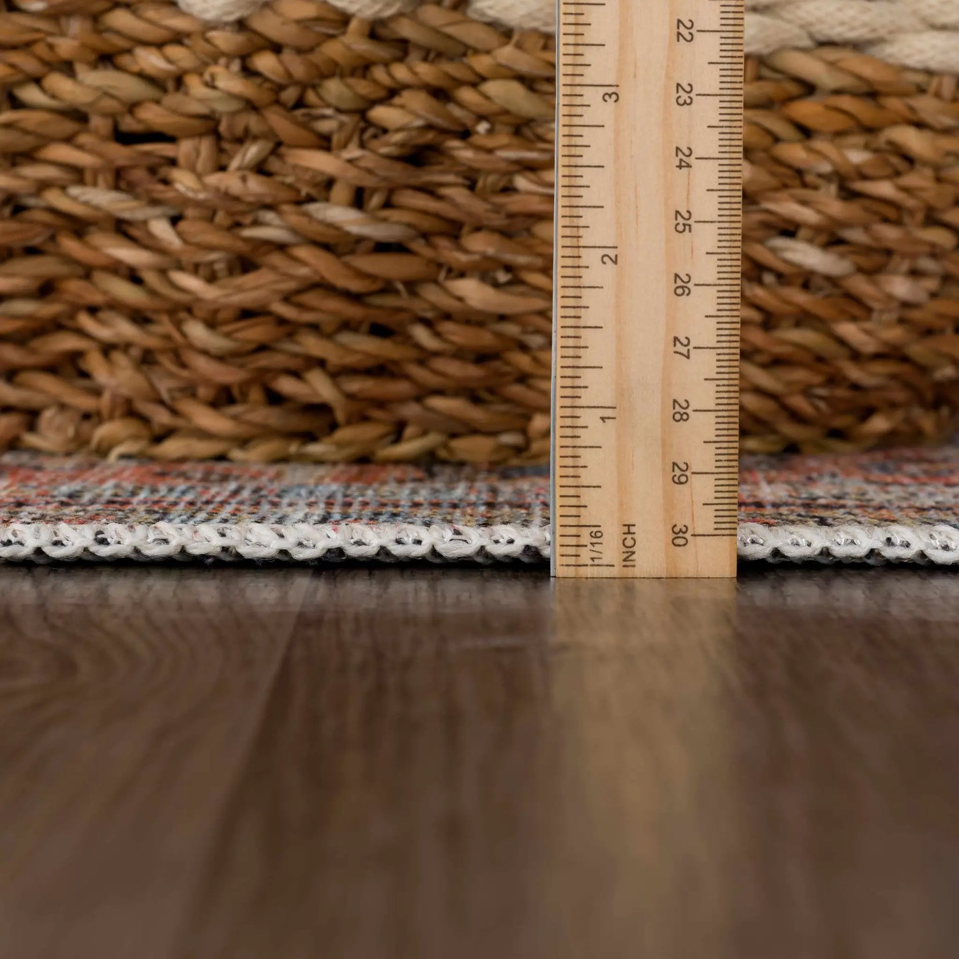 Urpi Rose & Blue Washable Area Rug from PriceLows™