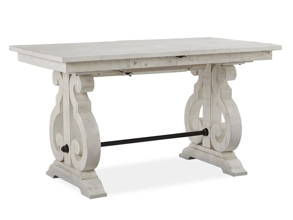 Bronwyn Rectangular Counter Dining Table | Counter Table | Brass | Alabaster