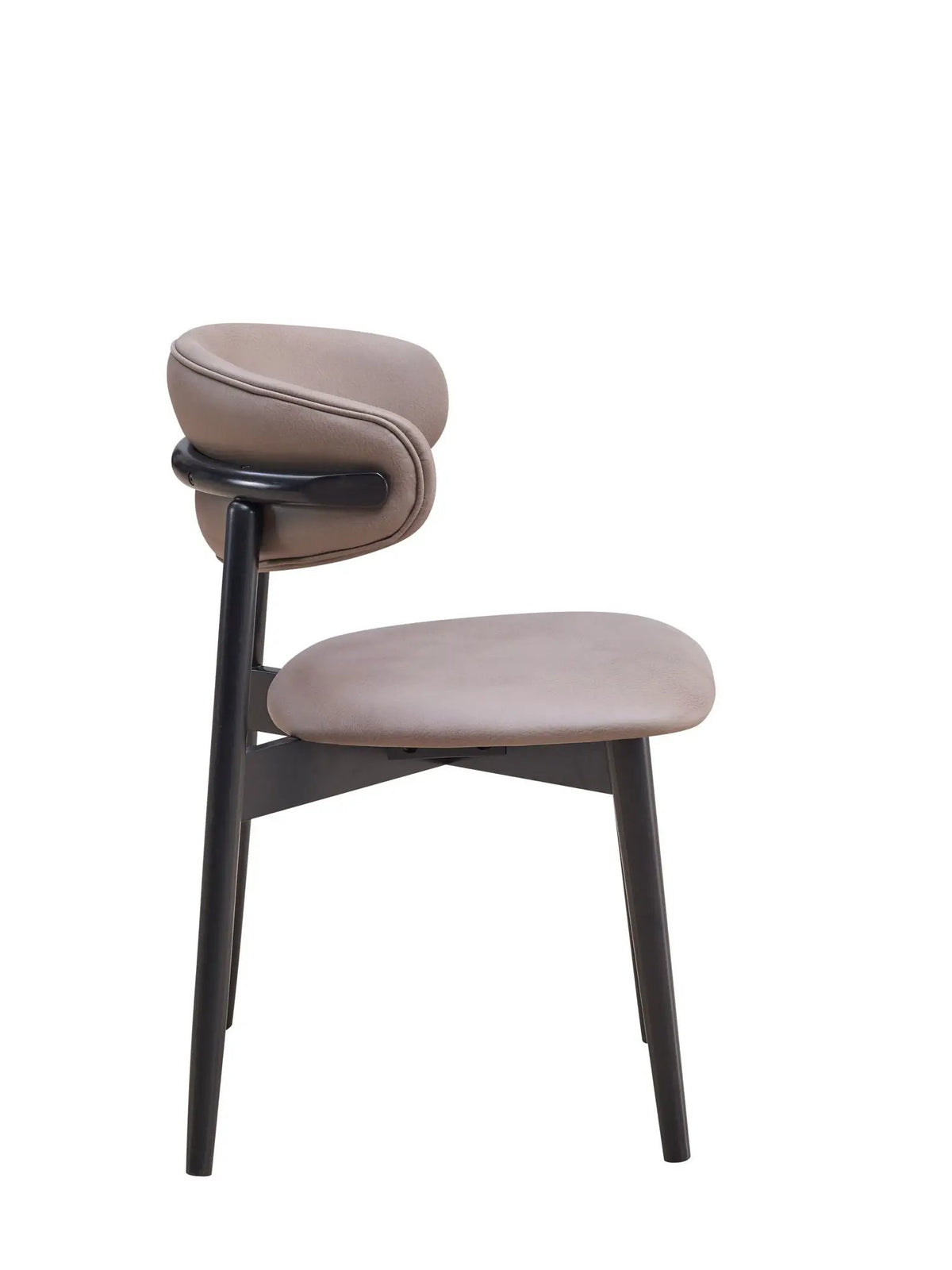 Lanae Microfiber Side Chairs | Set Of 2 | Gray | Black Finish Frame