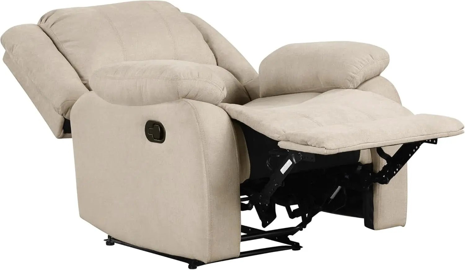 Oatmeal Wall Hugger Manual Recliner Chair For Living Room from PriceLows™