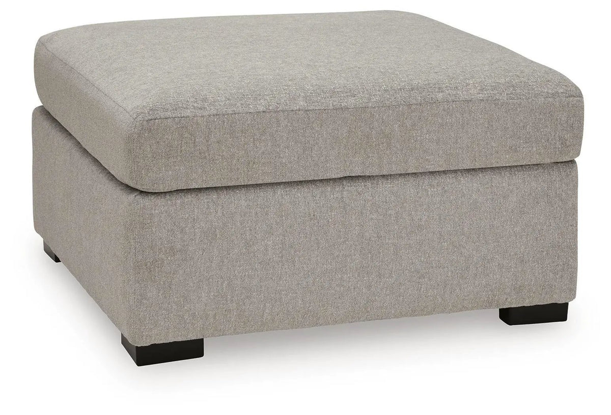 Oversized Accent Ottoman | Performance Fabric | Plush Cushion | Flint