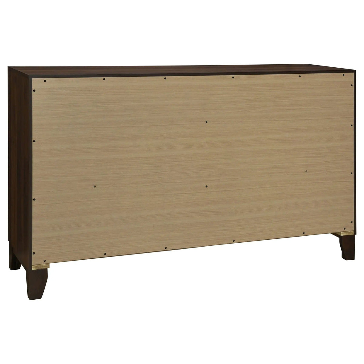 Welsley 6-drawer Dresser Cabinet | 58.5 x 17.25 x 36 in | Engineered Wood & Walnut | Walnut