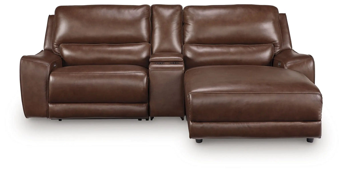DeepWakes Power Reclining Sectional | Chaise Included | Ultra-Stylish Design | 130 Inch Length