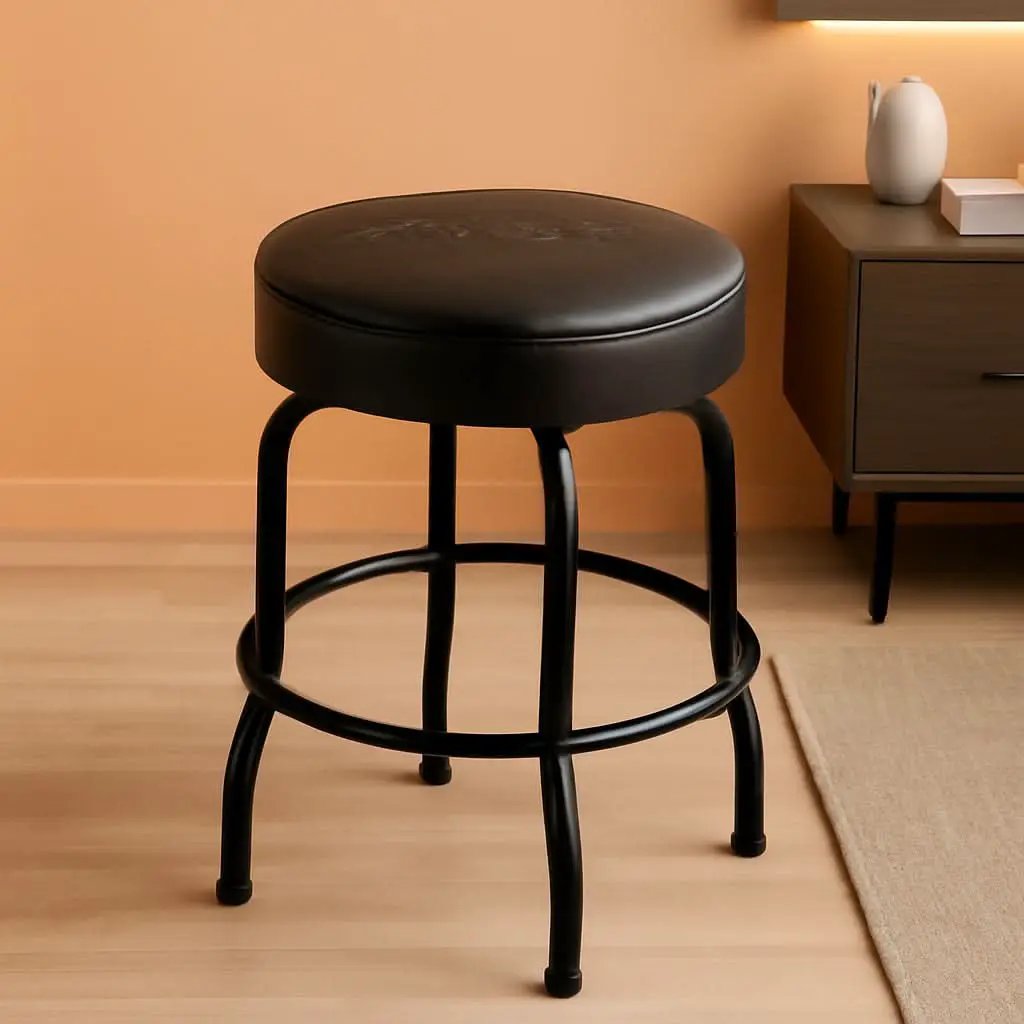 30 Inch Embossed Fender Logo Swivel Bar Stool Black from PriceLows™