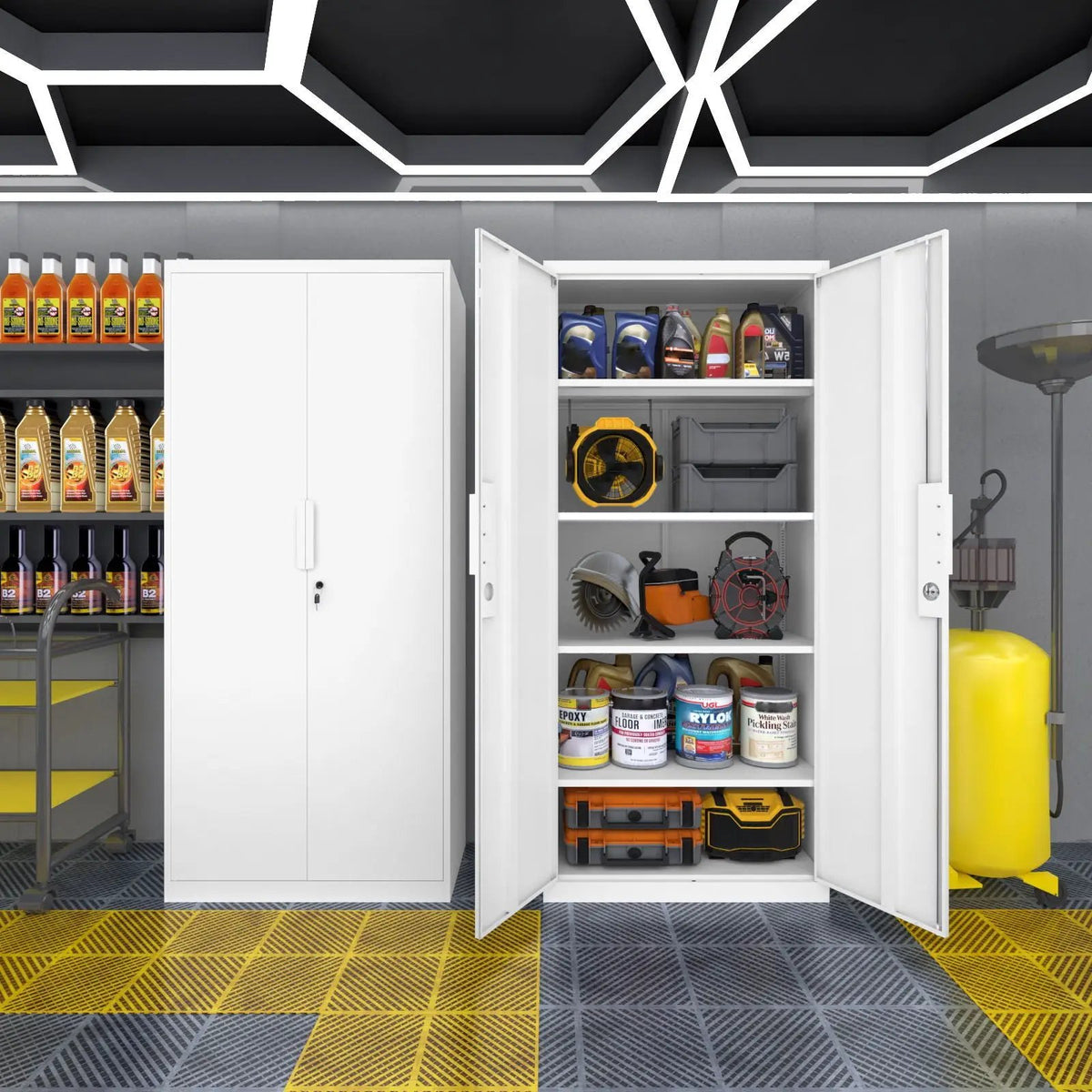 File Cabinet | Two Door | Four Adjustable Shelves | Heavy Duty Steel