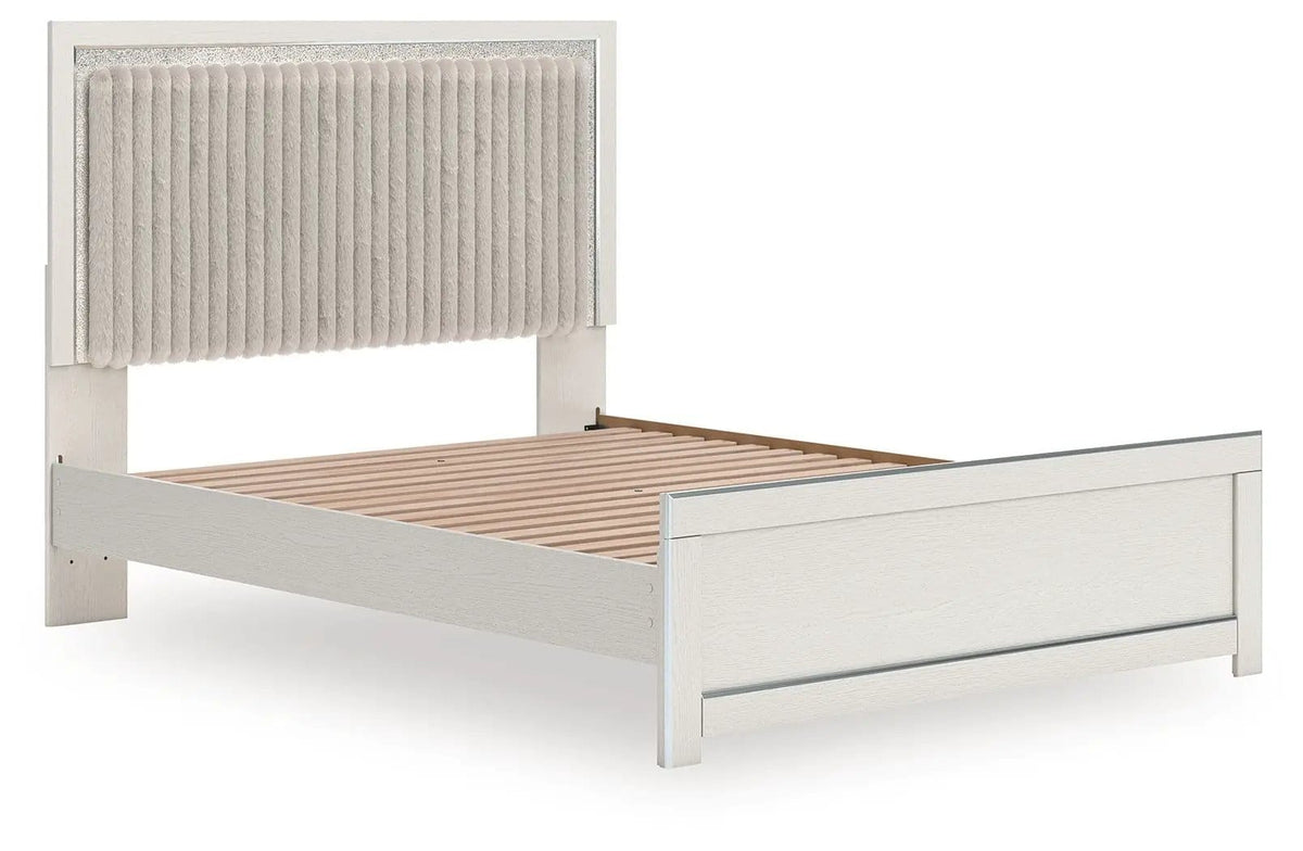 Zuraleus Upholstered Panel Platform Bed With Roll Slats | 4 Pieces | Bedroom Furniture | Bedroom
