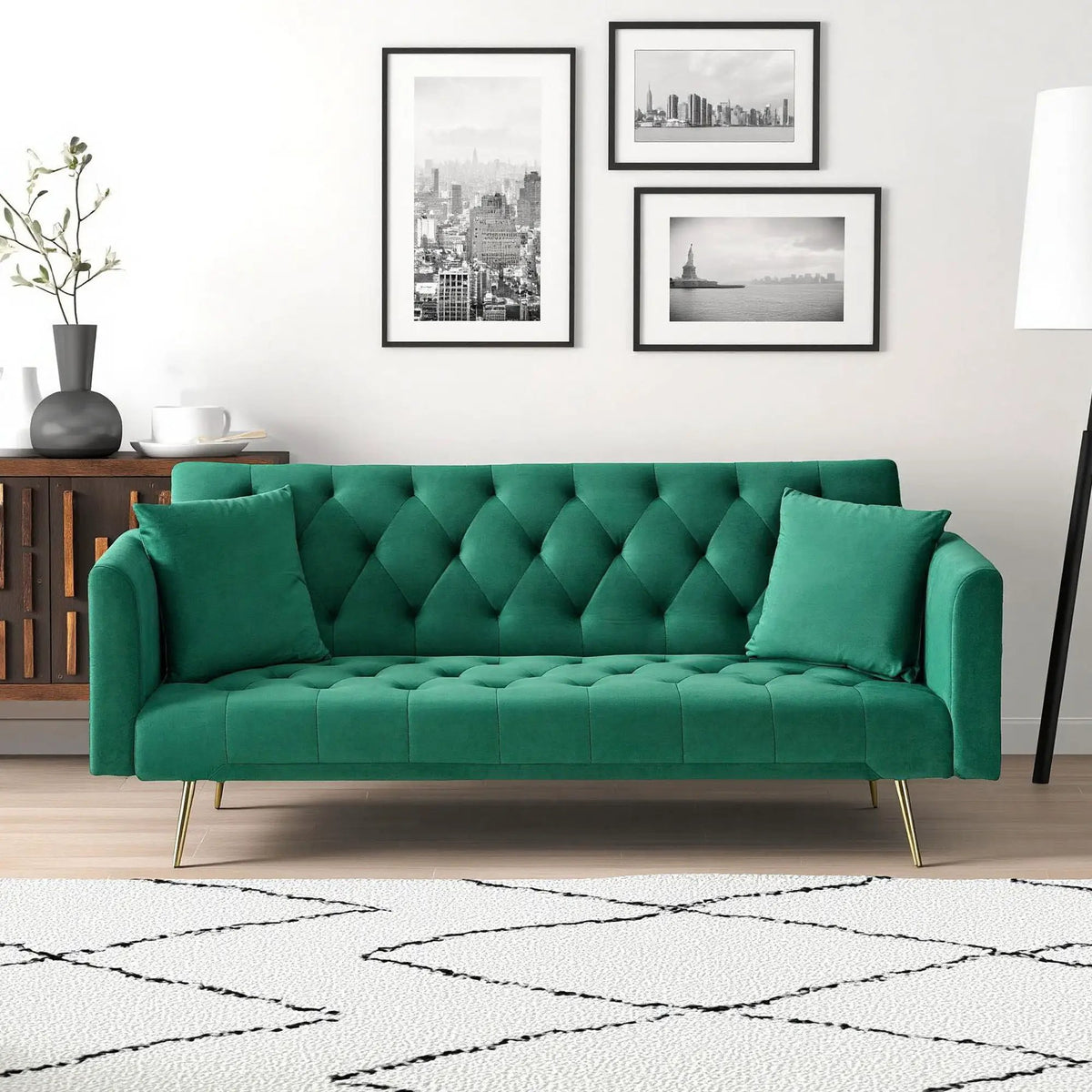 Convertible Folding Sofa Bed | Double Size | Small Space Design | Living Room Futon