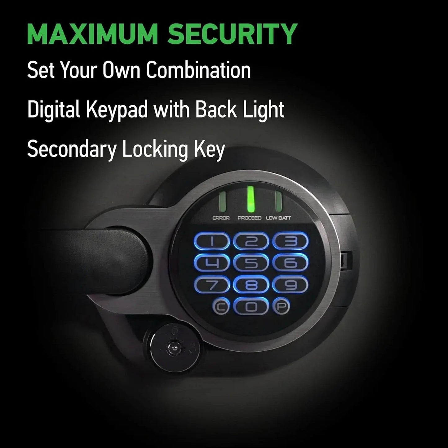 Gray Steel Safe With Digital Keypad Lock For Home Use from PriceLows™