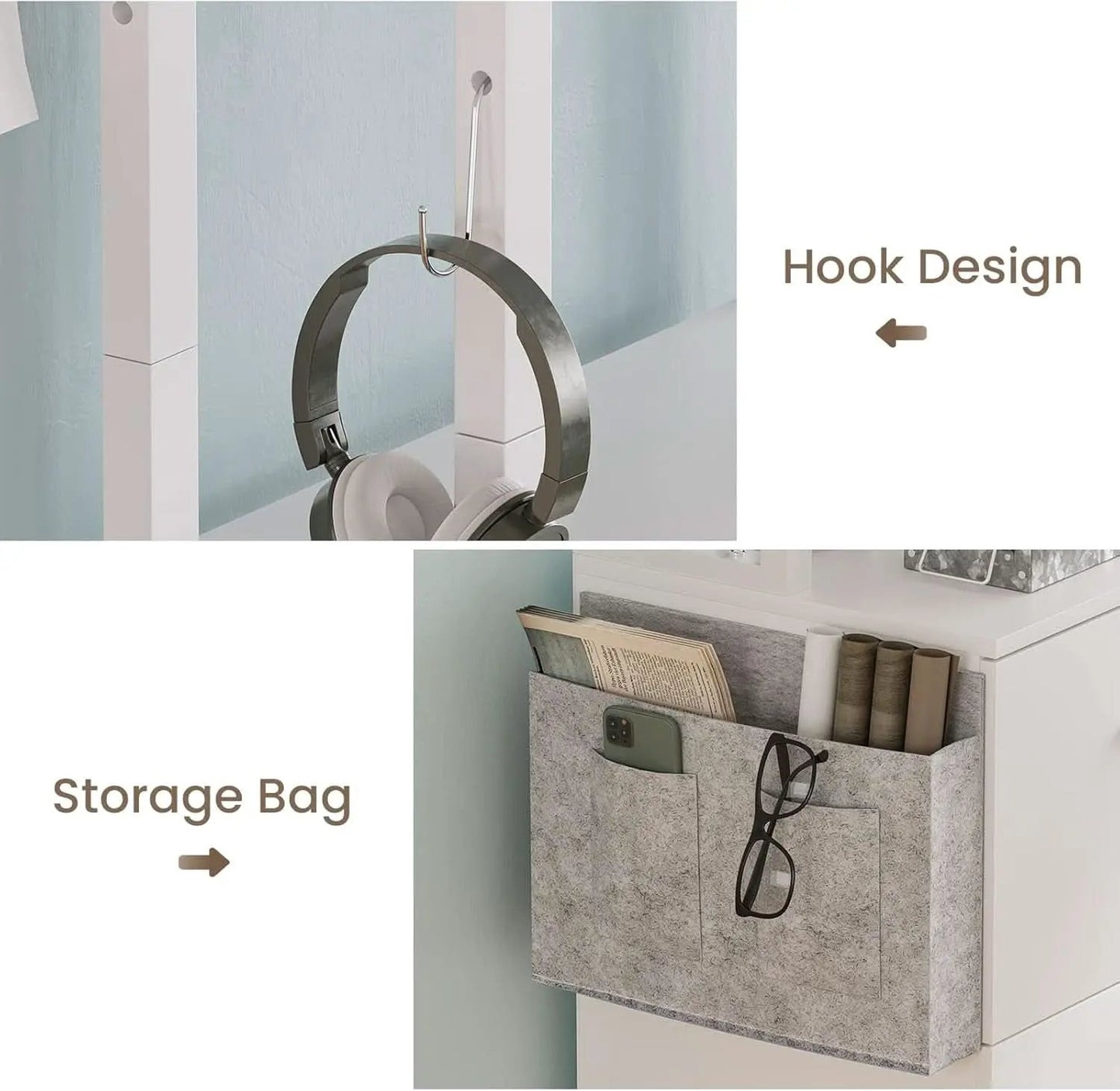 2 Drawer File Cabinet With Lock For Letter Legal A4 Folders White With Storage Bag Open Shelf And Hook from PriceLows™