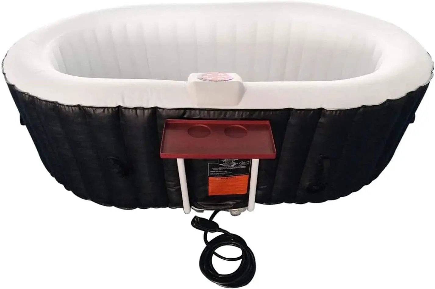 Black And White Inflatable Hot Tub 145 Gallon Jetted from PriceLows™