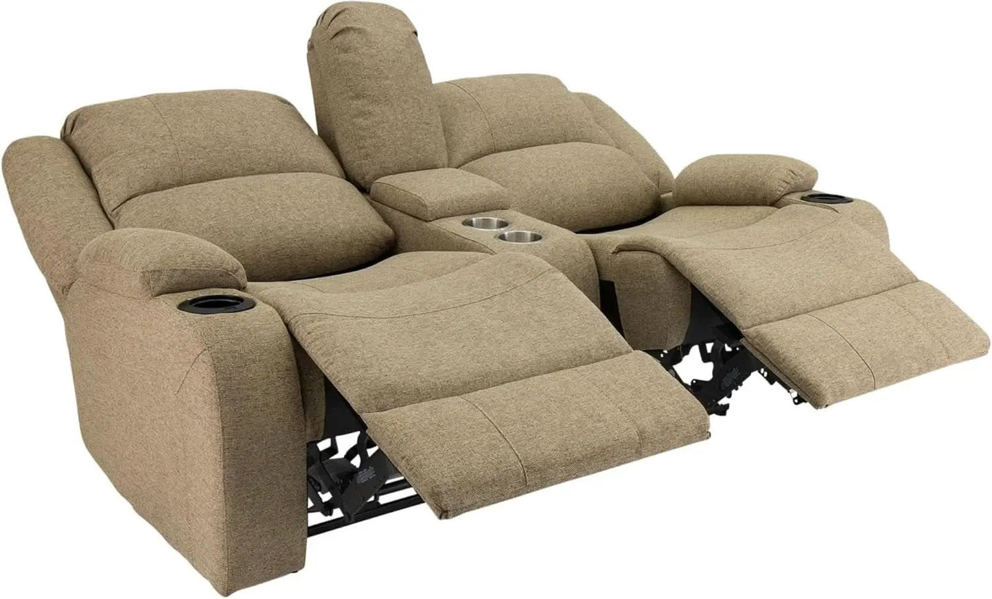 Powered Double RV Wall Hugger Recliner Sofa 67 Inch Oatmeal from PriceLows™