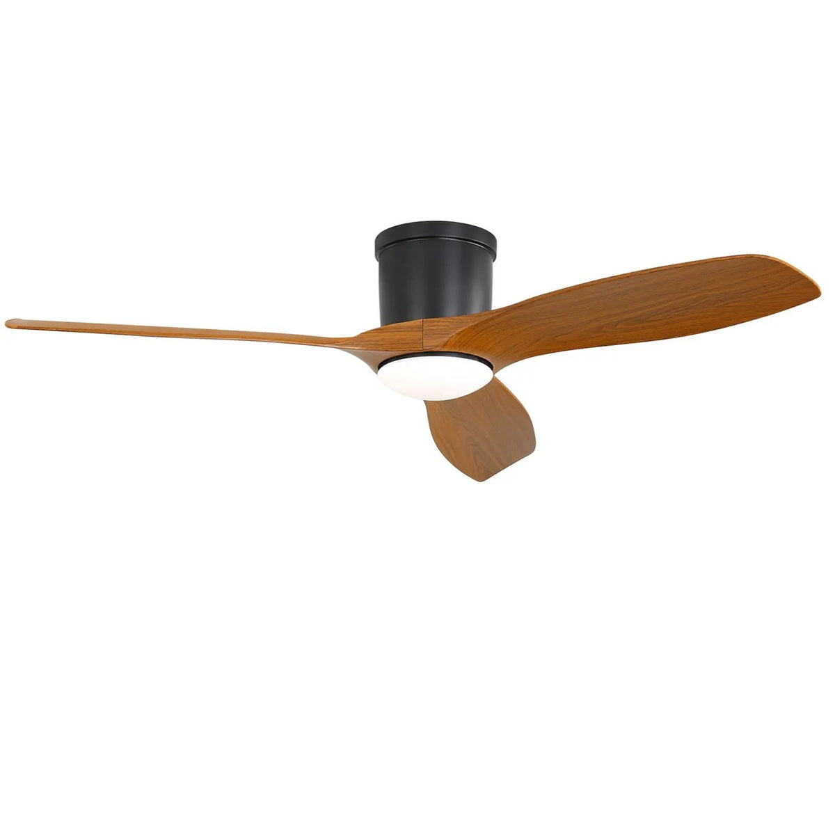 Black Smart Ceiling Fan | 52 Inch Span | Voice Phone And Remote Control | Dimmable LED