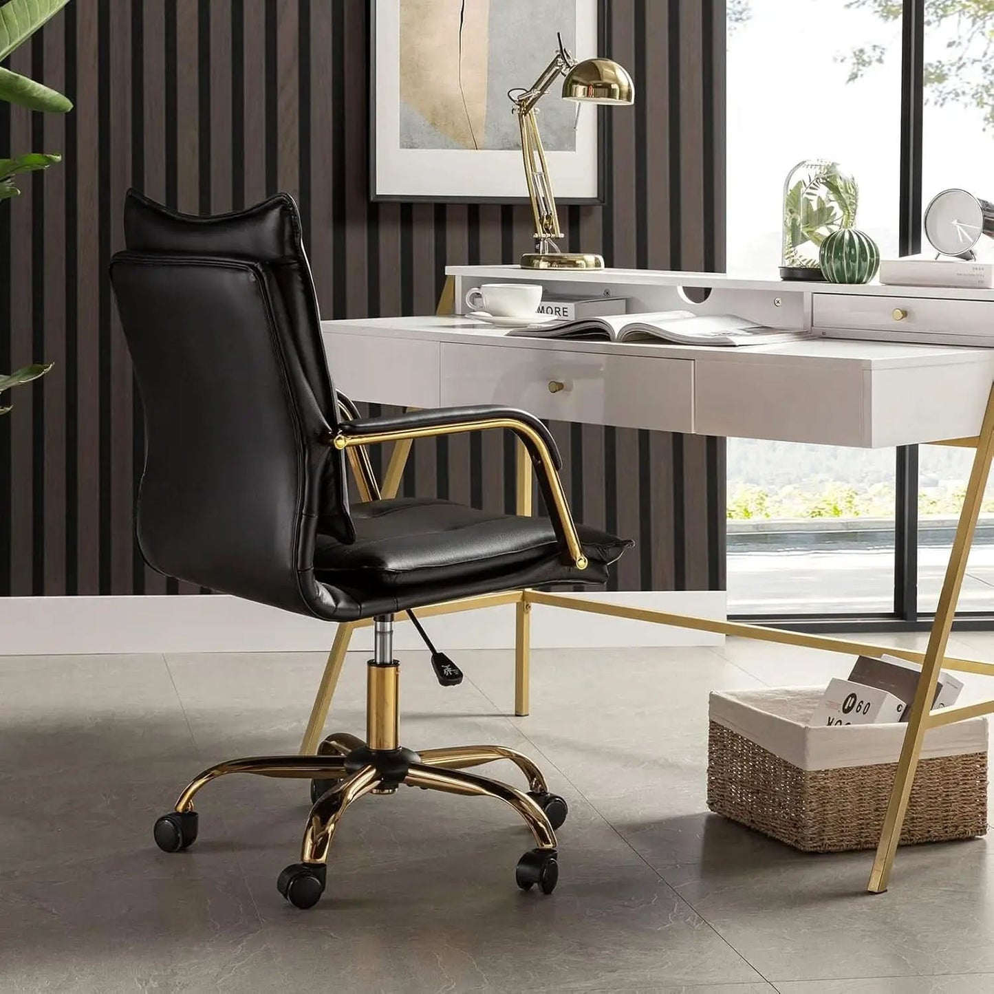 Black Office Desk Chair With Adjustable Height Elegant from PriceLows™