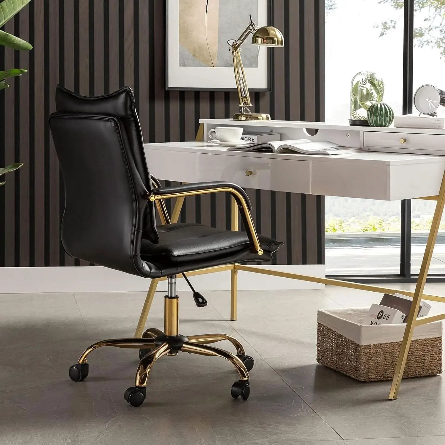 Black Office Desk Chair With Adjustable Height Elegant from PriceLows™
