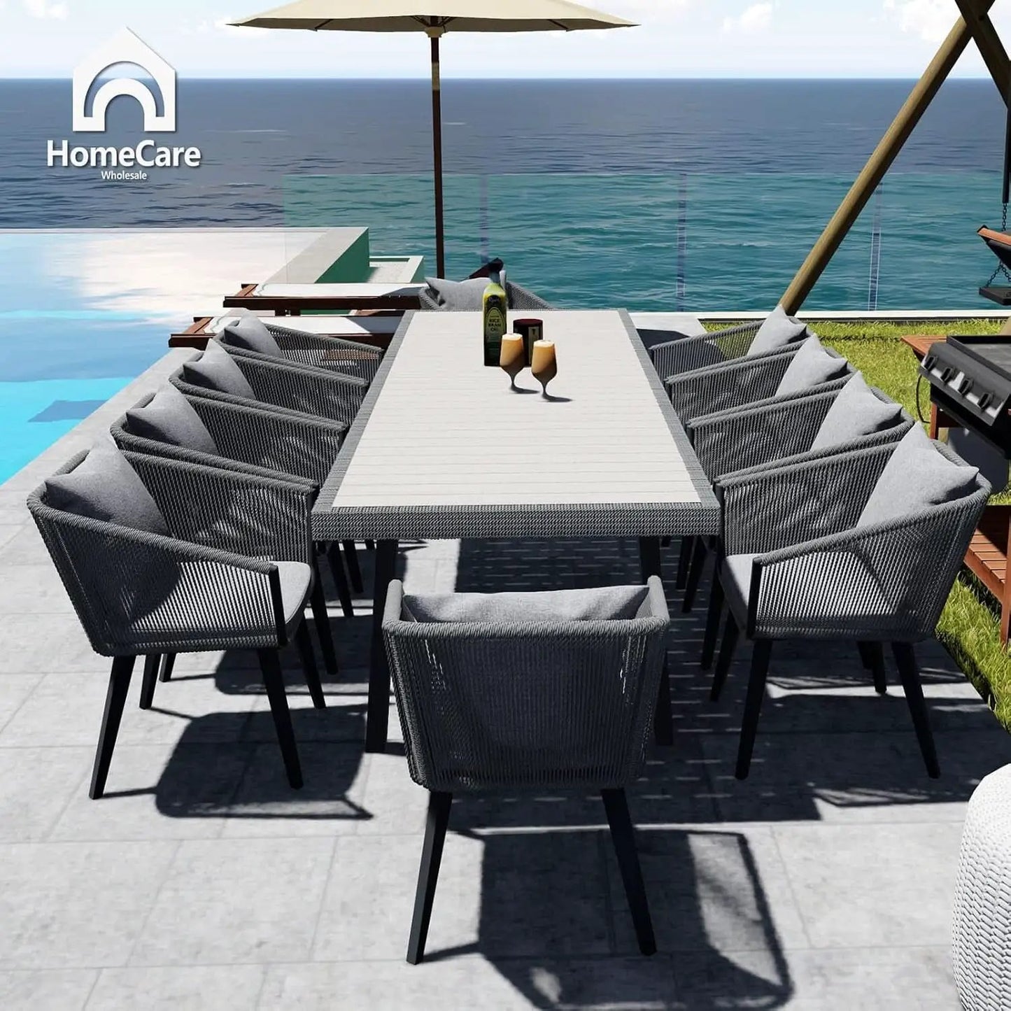 Elegant 11 Piece Patio Dining Set for Outdoor Spaces from PriceLows™