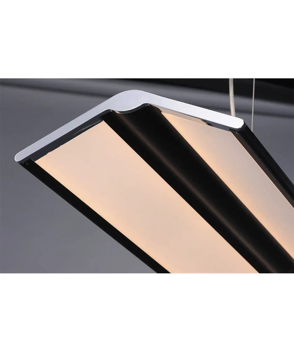 Pendant Light | 46 Inch Length | Black Chrome | Integrated LED