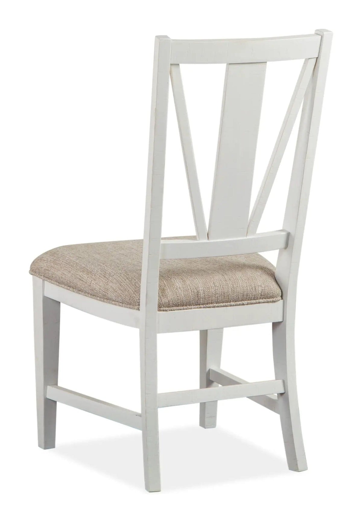 Heron Cove Dining Side Chair With Upholstered Seat (Set of 2) | 23.25 x 19.75 x 40 in | Veneer & Wood | Chalk White