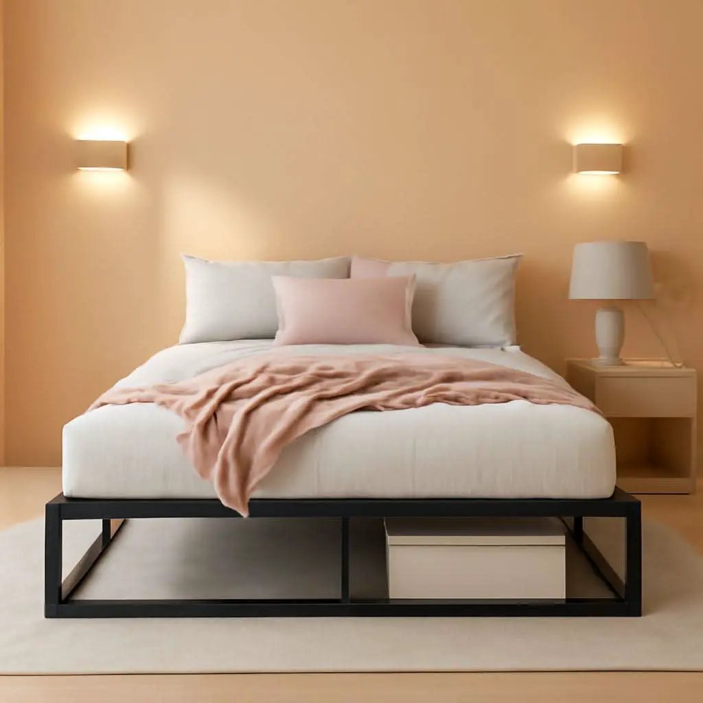 Full Size Platform Bed Frame No Box Spring Slats Included from PriceLows™