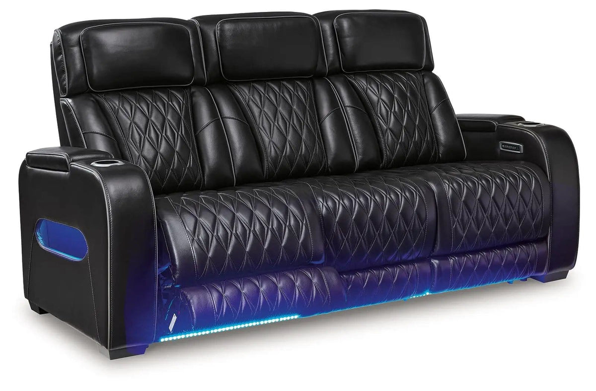 Boyington 2 Pc. Power Reclining Sofa And Loveseat | 2-Piece Set | Living Room Furniture | Black