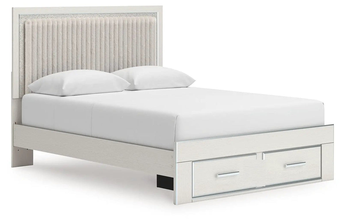 Zuraleus Upholstered Panel Platform Storage Bed | 4 Pieces | Bedroom Furniture | Bedroom