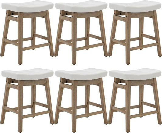 Comfortable Saddle Seat Bar Stools Set of Six from PriceLows™