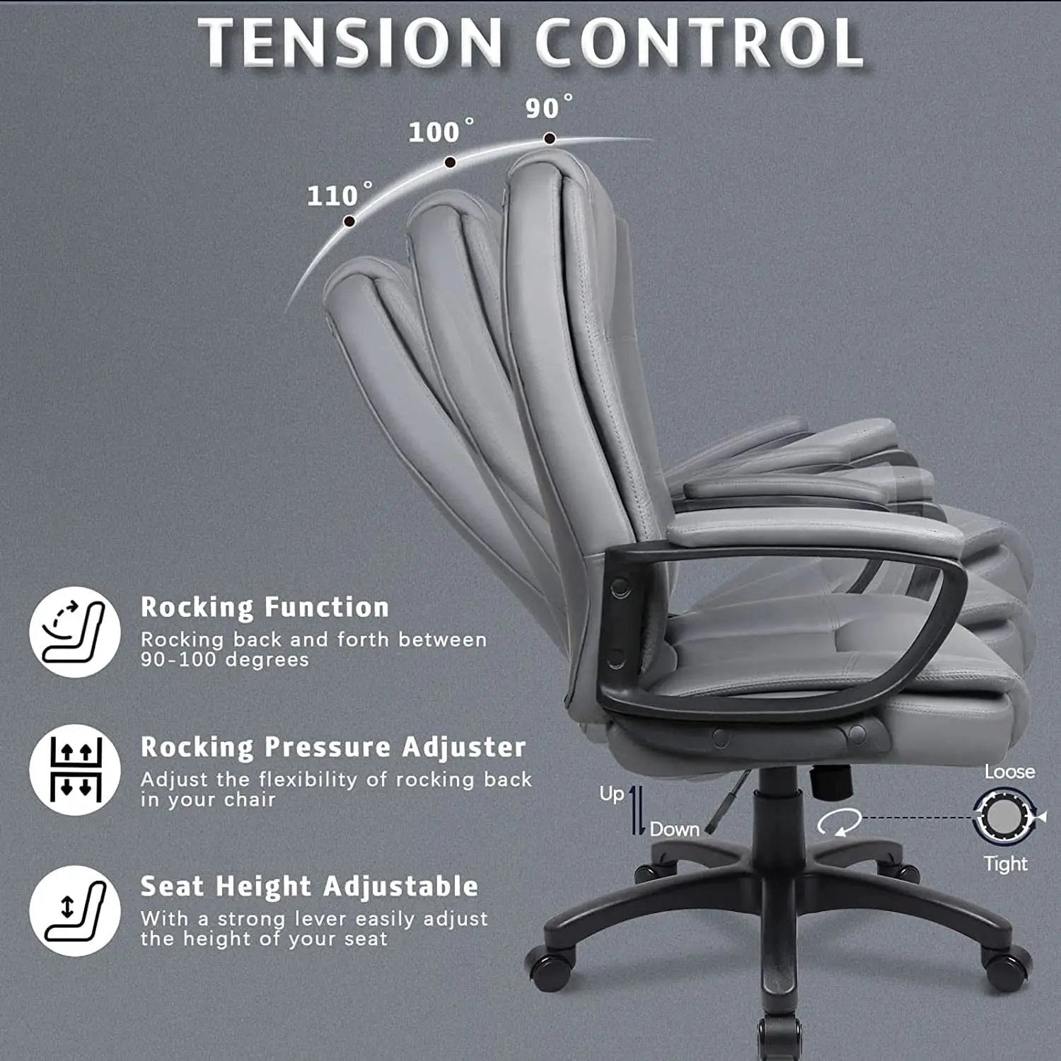 Ergonomic High Back Office Chair For Long Seating, Big Tall from PriceLows™