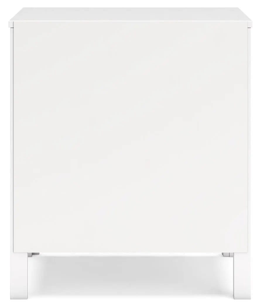 Hallityn Two Drawer Night Stand Nightstand | 21.34 x 15.94 x 24.37 in | Engineered Wood & Mdf | White